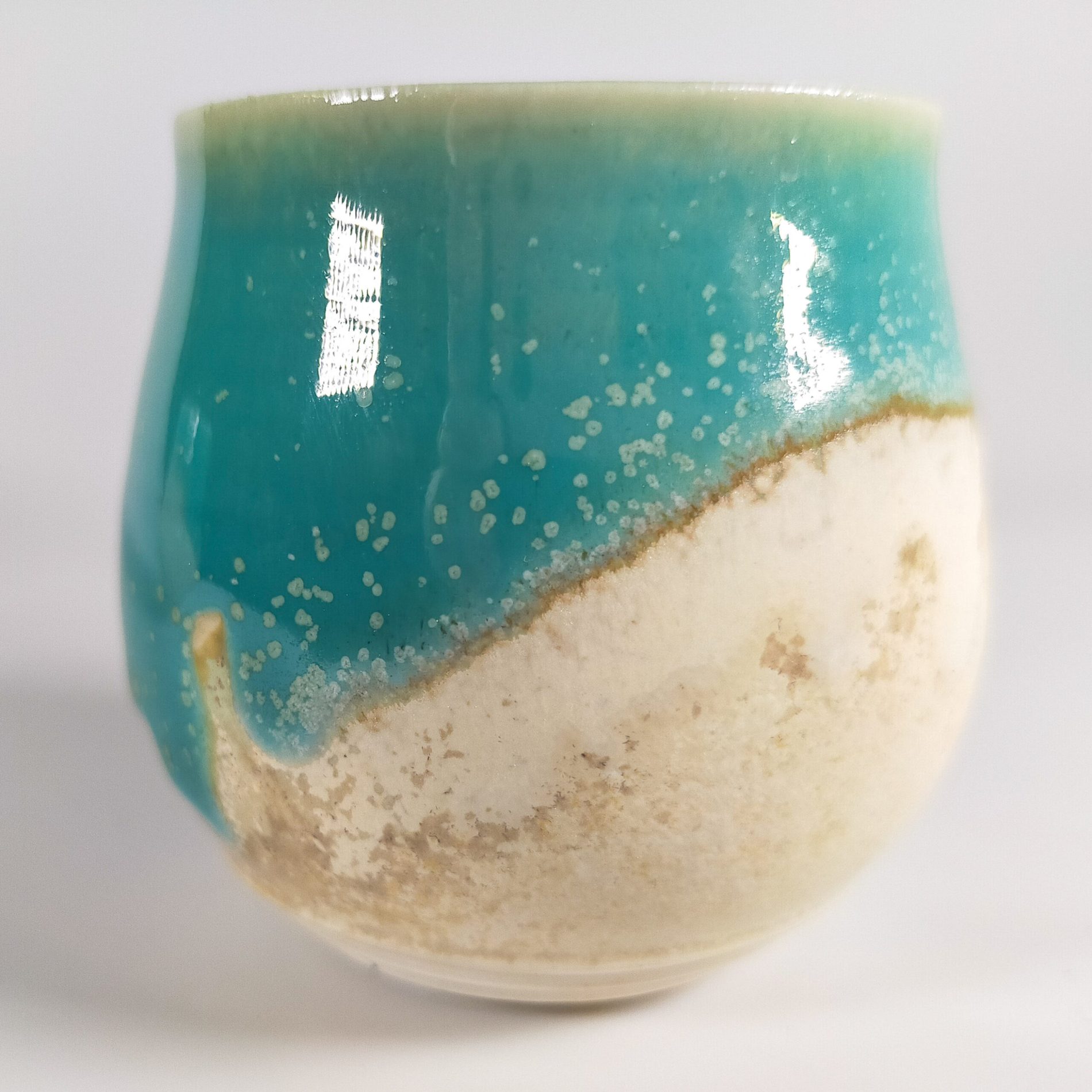 ARAZAR Alice - Tasse café tulipe turquoise et marbre solo