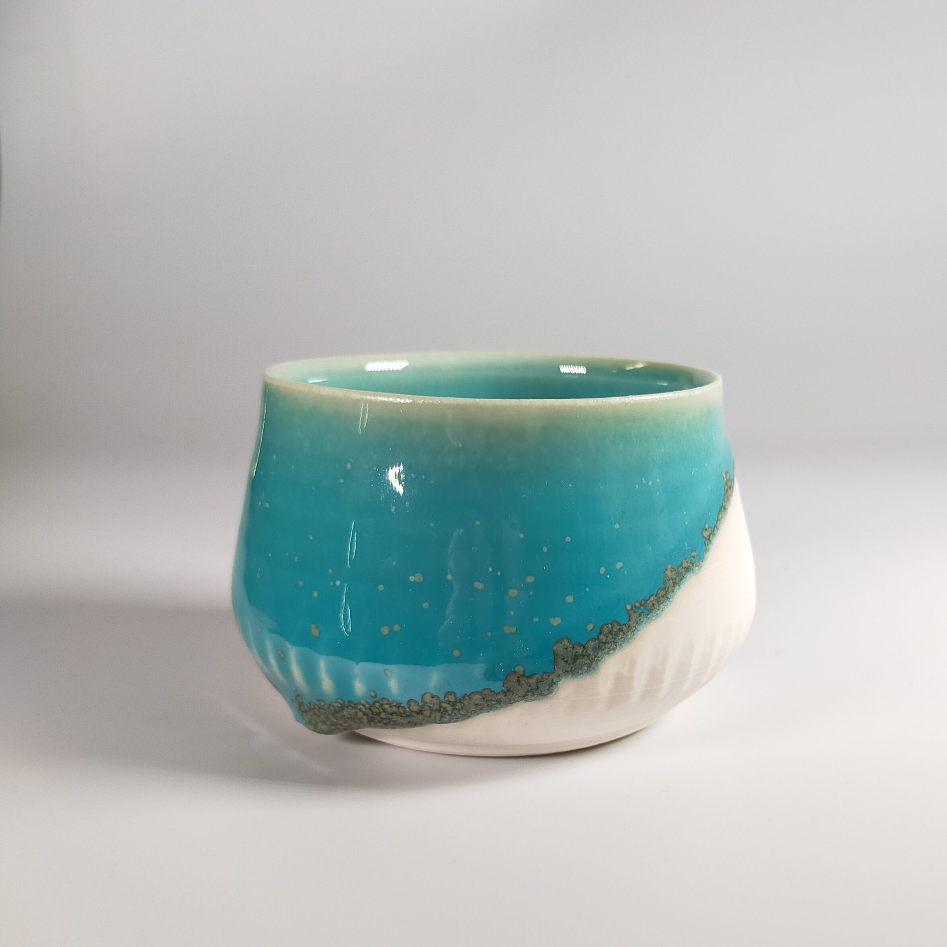 ARAZAR Alice - Tasse cappuccino tulipe turquoise solo