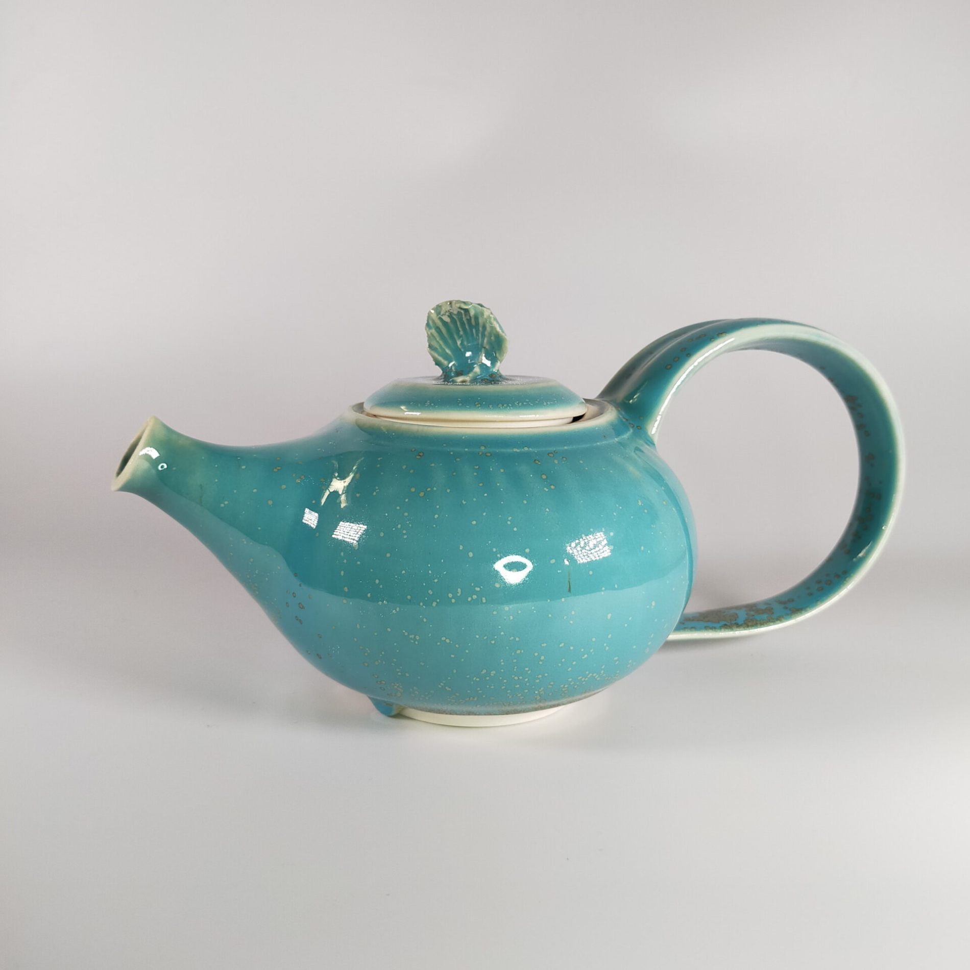 ARAZAR Alice - Théière turquoise anse arrière verso